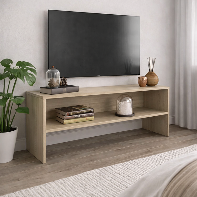 Тумба под телевизор, дуб сонома, 100x40x40 см - Фото 4 Тумба под телевизор, дуб сонома, 100x40x40 см - изображение 4