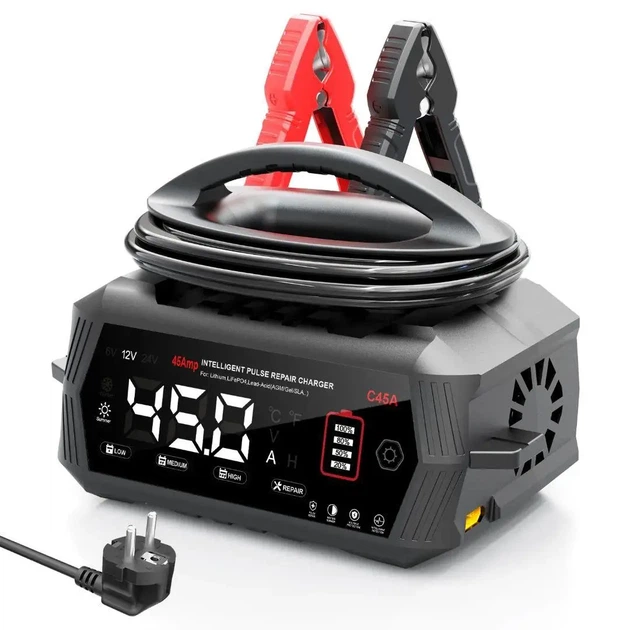 Зарядний пристрій HTRC C45 45A для LiFePO4, Li-ion, AGM, GEL та свинцево-кислотних акумуляторів - зображення 2