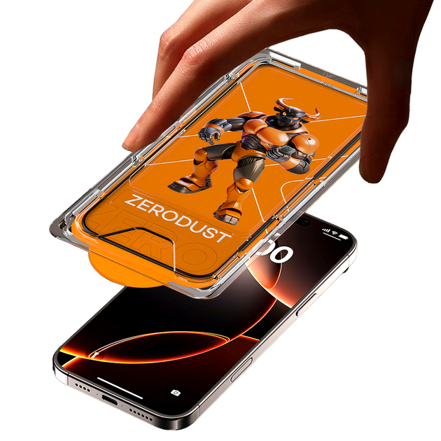 Защитное стекло ZERODUST ESD с аппликатором для iPhone 17 Pro максимальная защита противоударное прозрачное - Фото 1 Защитное стекло ZERODUST ESD с аппликатором для iPhone 17 Pro максимальная защита противоударное прозрачное - изображение 1