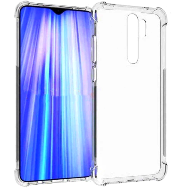 Чехол силиконовый Silicone Case WS для Xiaomi Redmi Note 8 Pro прозрачный с защитой камеры - изображение 2