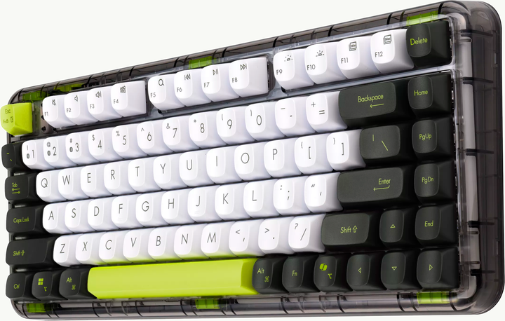 Klawiatura bezprzewodowa ASUS Jelly75 KD201 USB\Wireless\Bluetooth Volt Green (90XB0A10-BKB050) - obraz 2