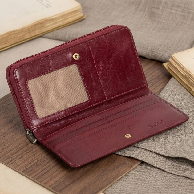 Женский кошелек Tony Perotti Italico 1192 rosso (bg906fash85) Красный - изображение 5