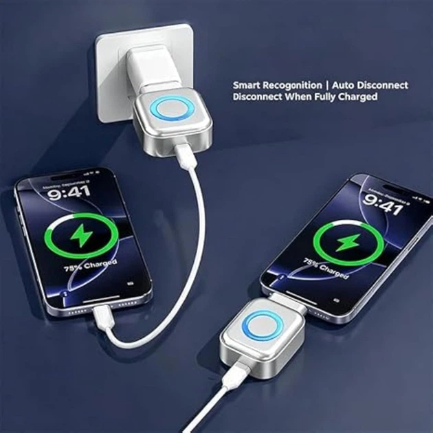 Безпечний адаптер USB-C з автоматичним відключенням після повного заряду до 140 Вт, AI-розпізнавання, швидке заряджання, захист батареї, Plug & Play - изображение 6