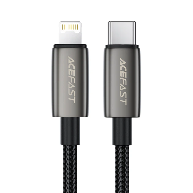 Кабель ACEFAST C23-01 USB Type-C to Lightning 30W 1.2м Чорний - Фото 1 Кабель ACEFAST C23-01 USB Type-C to Lightning 30W 1.2м Чорний - изображение 1
