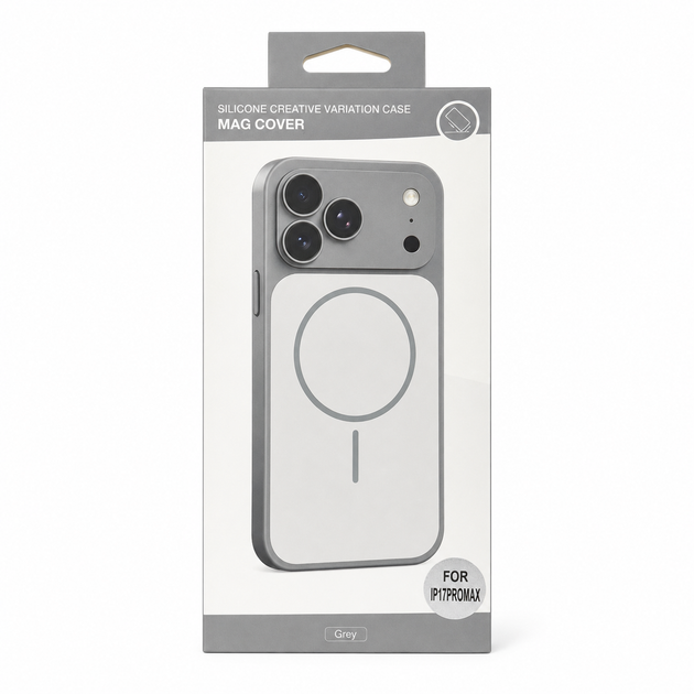 Чохол Premium для смартфона Silicone Creative Variation Case MAG COVER Apple iPhone 17 Pro Max 5,Lavender Grey (MagCOViP17PM-5) - изображение 2