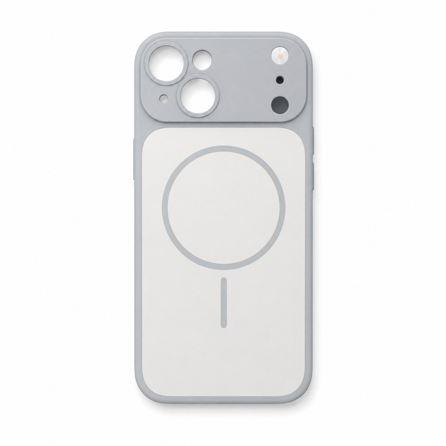 Чохол Premium для смартфона Silicone Creative Variation Case MAG COVER Apple iPhone 15 5,Lavender Grey (MagCOViP15-5) - изображение 2
