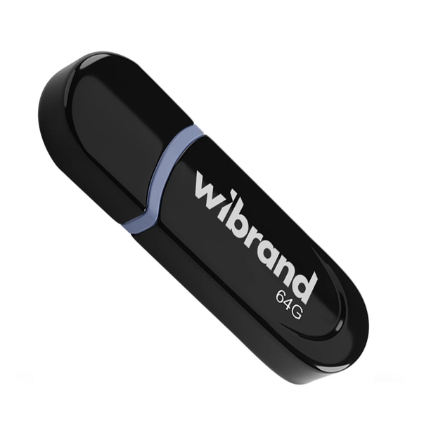 Флешка Wibrand USB 2.0 64Gb Panther Чорний 75532 - Фото 1 Флешка Wibrand USB 2.0 64Gb Panther Чорний 75532 - изображение 1