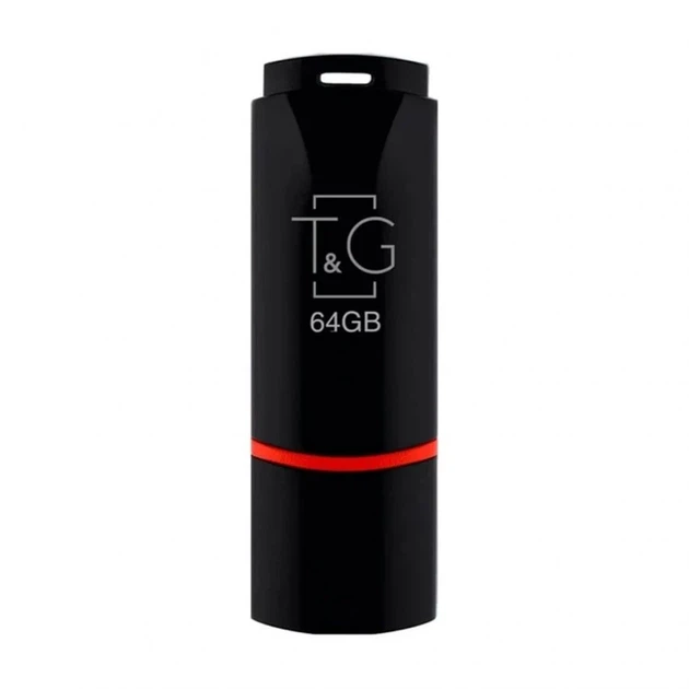 Флеш-пам'ять USB 64GB T&G Classic USB 2.0 пластик чорна з кришкою - Фото 1 Флеш-пам'ять USB 64GB T&G Classic USB 2.0 пластик чорна з кришкою - зображення 1