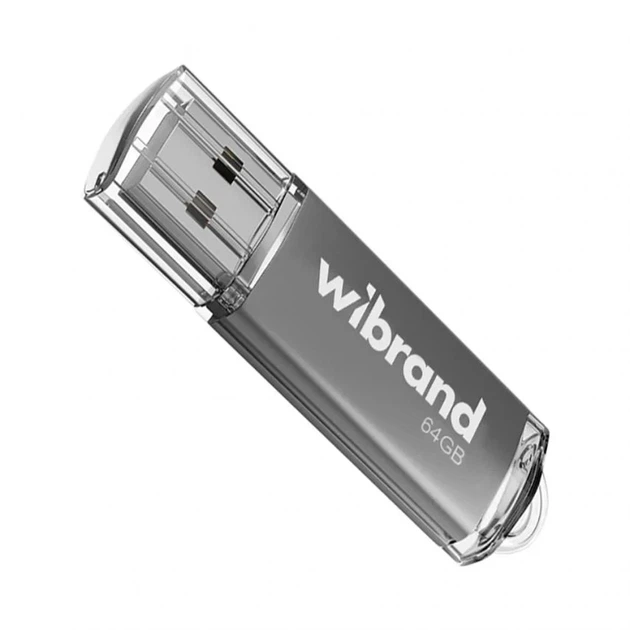 Флеш-память USB 64GB Wibrand Cougar USB 2.0 пластиковый серебристый - Фото 1 Флеш-память USB 64GB Wibrand Cougar USB 2.0 пластиковый серебристый - изображение 1