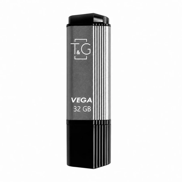 Флеш-пам'ять USB 32GB T&G Vega USB 2.0 пластикова сірий - Фото 1 Флеш-пам'ять USB 32GB T&G Vega USB 2.0 пластикова сірий - зображення 1