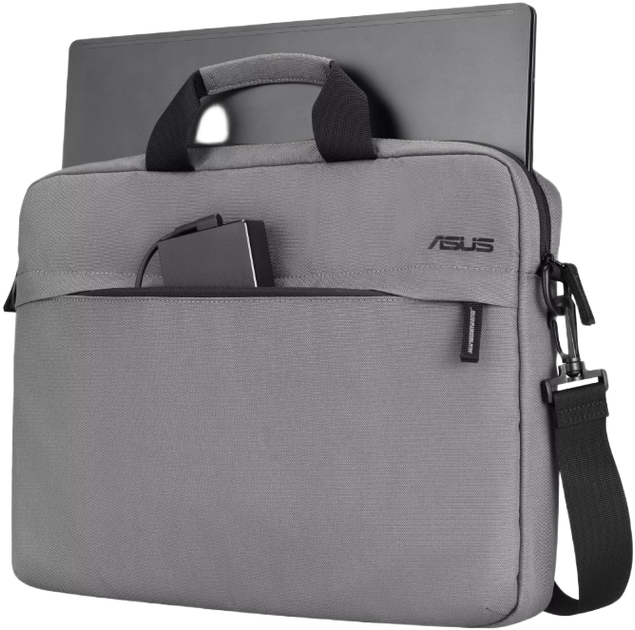 Сумка для ноутбука ASUS Carry AC1600 16" Grey (90XB0A60-BSL000) - Фото 2 Сумка для ноутбука ASUS Carry AC1600 16" Grey (90XB0A60-BSL000) - зображення 2