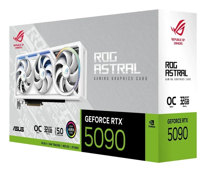 Видеокарта ASUS ROG-ASTRAL-RTX5090-O32G-WHITE (90YV0LWA-M0NA00) - Фото 20 Видеокарта ASUS ROG-ASTRAL-RTX5090-O32G-WHITE (90YV0LWA-M0NA00) - изображение 20