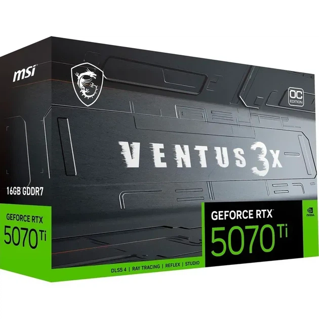 Видеокарта MSI GeForce RTX 5070 Ti VENTUS 3X (RTX 5070 Ti 16G VENTUS 3X) - Фото 12 Видеокарта MSI GeForce RTX 5070 Ti VENTUS 3X (RTX 5070 Ti 16G VENTUS 3X) - изображение 12