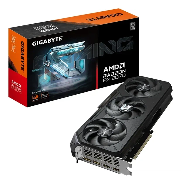 Відеокарта GIGABYTE Radeon RX 9070 GAMING 16G (GV-R9070GAMING-16GD) - Фото 1 Відеокарта GIGABYTE Radeon RX 9070 GAMING 16G (GV-R9070GAMING-16GD) - зображення 1