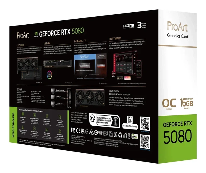 Видеокарта Asus ProArt GeForce RTX 5080 OC (PROART-RTX5080-O16G) - изображение 14