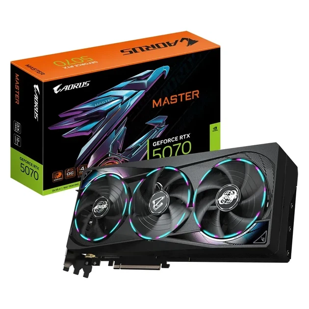 Відеокарта Gigabyte GeForce RTX 5070 AORUS MASTER (GV-N5070AORUS M-12GD) - Фото 1 Відеокарта Gigabyte GeForce RTX 5070 AORUS MASTER (GV-N5070AORUS M-12GD) - зображення 1