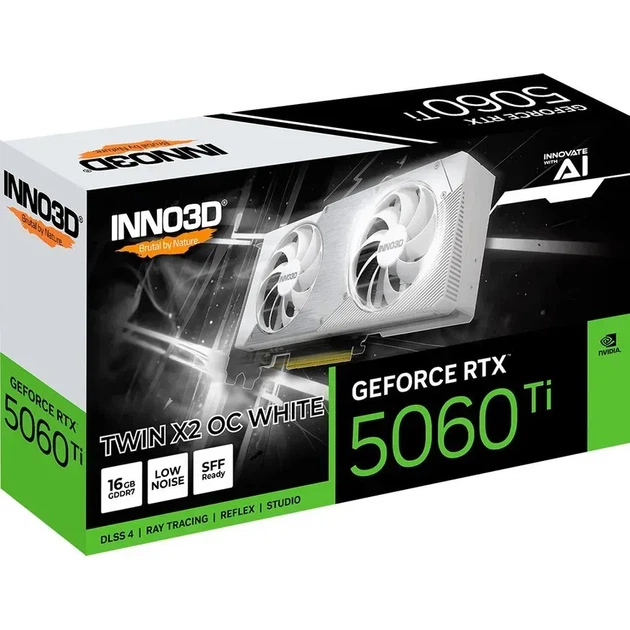 Видеокарта Inno3D GeForce RTX 5060 Ti TWIN X2 OC WHITE (N506T2-16D7X-191073W) - изображение 3