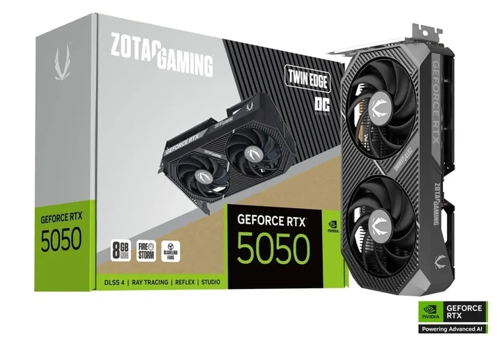 Видеокарта Zotac GeForce RTX 5050 GAMING Twin Edge OC (ZT-B50500H-10M) - Фото 4 Видеокарта Zotac GeForce RTX 5050 GAMING Twin Edge OC (ZT-B50500H-10M) - изображение 4