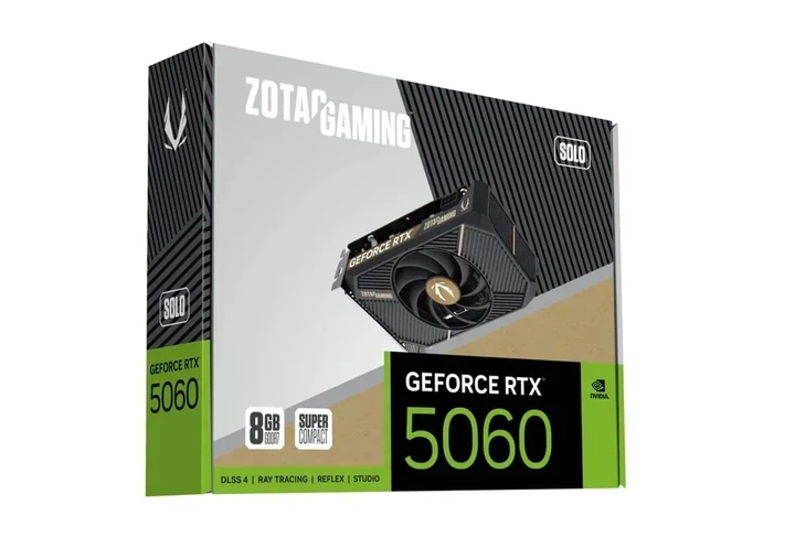 Видеокарта Zotac GeForce RTX 5060 GAMING SOLO (ZT-B50600G-10L) - Фото 8 Видеокарта Zotac GeForce RTX 5060 GAMING SOLO (ZT-B50600G-10L) - изображение 8
