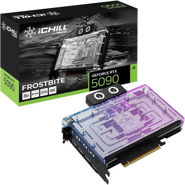Видеокарта INNO3D GeForce RTX 5090 iCHILL FROSTBITE (C50903-32D7X-1759FB) - Фото 1 Видеокарта INNO3D GeForce RTX 5090 iCHILL FROSTBITE (C50903-32D7X-1759FB) - изображение 1