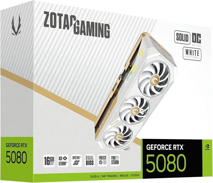 Видеокарта Zotac GeForce RTX 5080 GAMING SOLID OC White (ZT-B50800Q-10P) - изображение 7