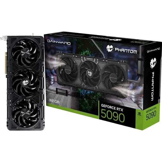 Видеокарта Gainward GeForce RTX 5090 Phantom (NE75090019R5-GB2020P) - Фото 1 Видеокарта Gainward GeForce RTX 5090 Phantom (NE75090019R5-GB2020P) - изображение 1