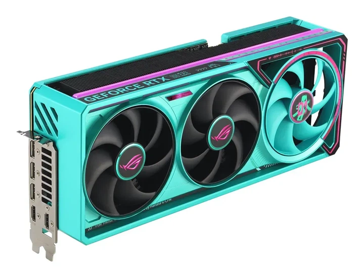Видеокарта Asus ROG Astral GeForce RTX 5080 HATSUNE MIKU Edition OC (ROG-ASTRAL-RTX5080-O16G-HATSUNE-MIKU-EDITION) - Фото 11 Видеокарта Asus ROG Astral GeForce RTX 5080 HATSUNE MIKU Edition OC (ROG-ASTRAL-RTX5080-O16G-HATSUNE-MIKU-EDITION) - изображение 11