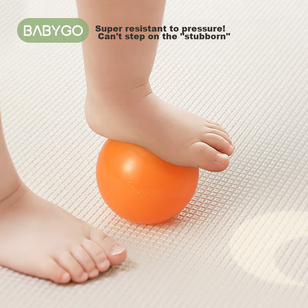 BG-BABYGO Разноцветные морские мячи, детские прыгающие мячи, эластичные игрушечные мячи для дома, утолщенные, безопасные, без запаха, 100 штук, макаронные цвета - изображение 6