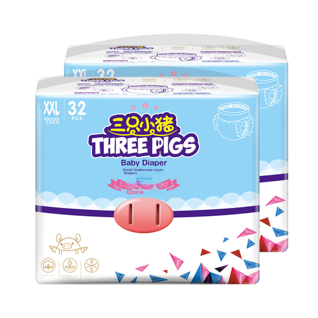 Подгузники-трусики Three Piggy, размер XXL (от 15 кг), 64 шт, ультратонкие - Фото 5 Подгузники-трусики Three Piggy, размер XXL (от 15 кг), 64 шт, ультратонкие - изображение 5