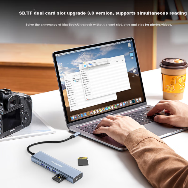 Док-станція ULT-Unite Type-C - HDMI 4K PD 100Вт, для MacBook/iPad, SD/TF - зображення 6