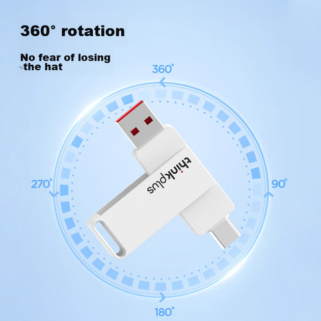 Флеш память USB Lenovo ThinkPlus TU260 Pro 512GB USB 3.2 Gen2 + Type-C - изображение 5