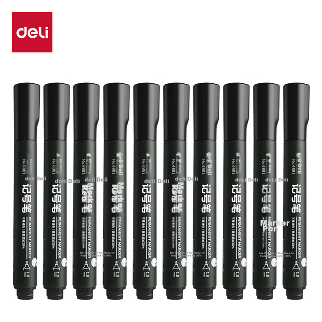 Маркеры Deli Thick Tip 6881, набор 50 шт, черные, 33668 - изображение 10