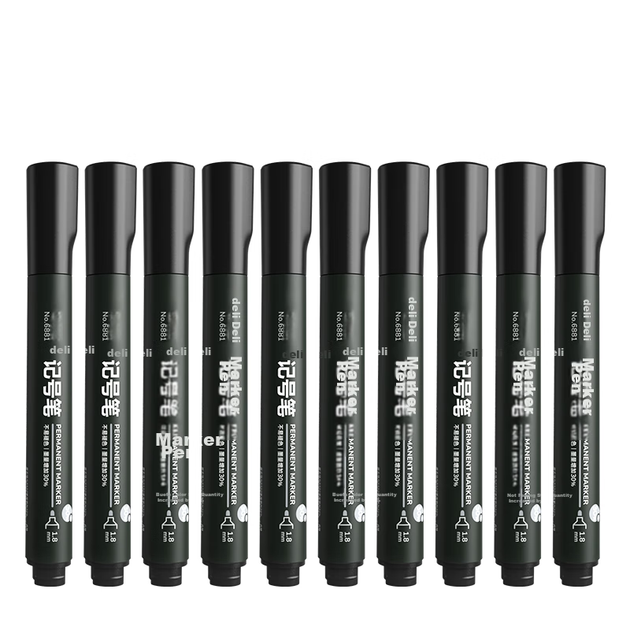 Маркеры Deli Thick Tip 6881, набор 50 шт, черные, 33668 - изображение 11
