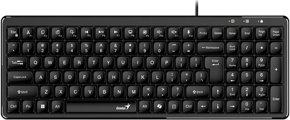 Klawiatura Genius LuxeMate 120 Copilot Black (31310059403) - Zdjęcie 1 Klawiatura Genius LuxeMate 120 Copilot Black (31310059403) - obraz 1