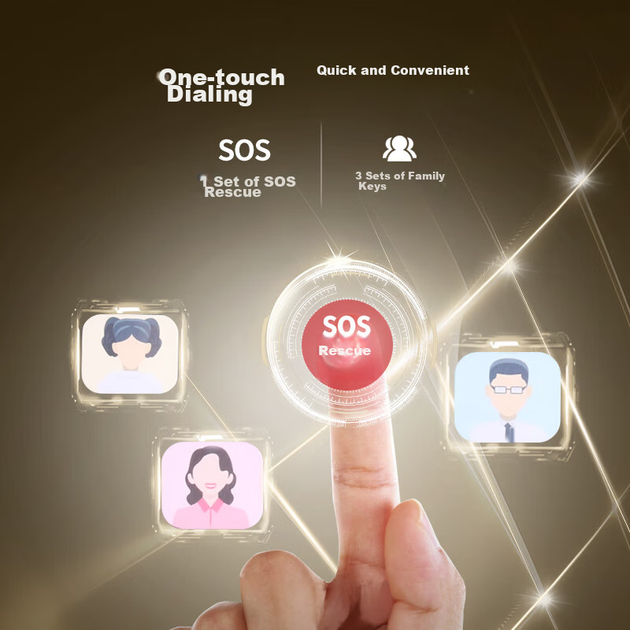Телефон CHINO-E W568 стационарный для пожилых с SOS-кнопкой, белый - изображение 4