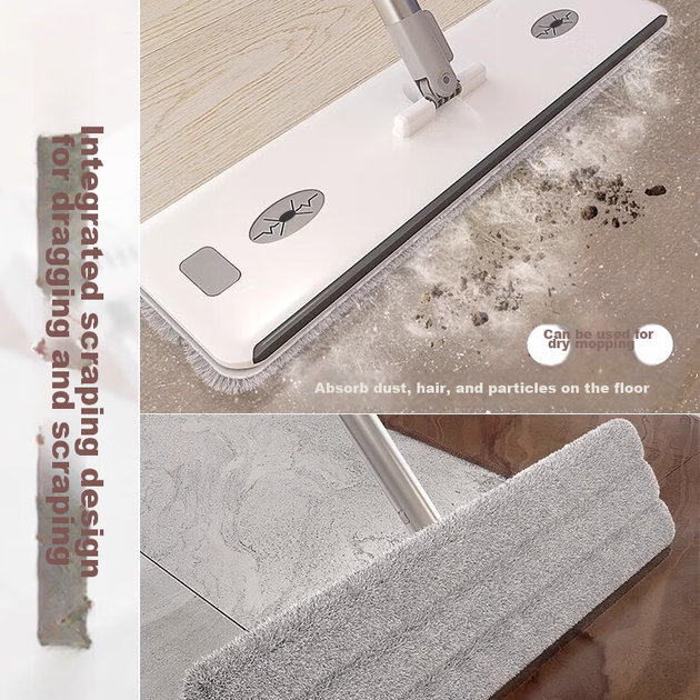 Швабра Sobam Flat Mop, 42 см, 6 салфеток, с ведром - изображение 7