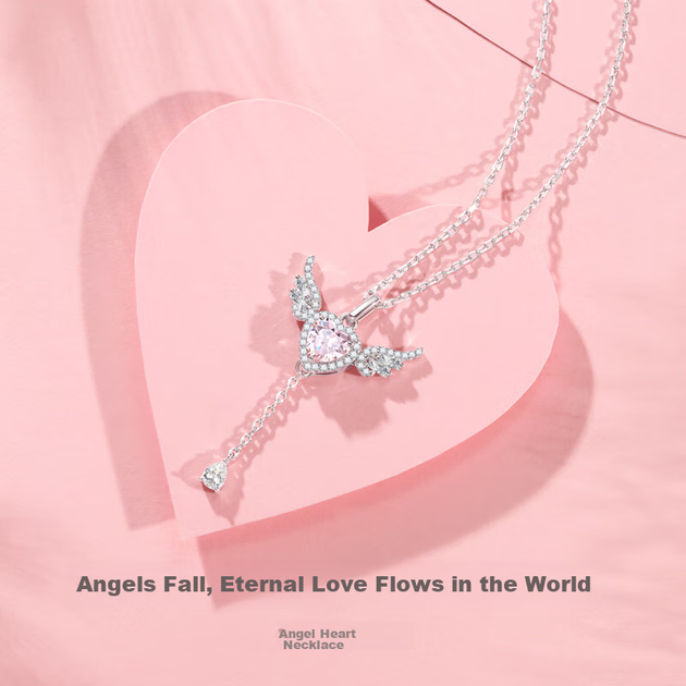 Колье Fanci Angel Heart женское кулон в подарочной коробке роскошное - Фото 5 Колье Fanci Angel Heart женское кулон в подарочной коробке роскошное - изображение 5
