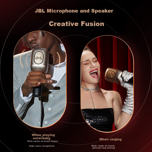 Микрофон JBL KMC650 беспроводной Bluetooth колонка-караоке «все в одном», розовое золото - Фото 8 Микрофон JBL KMC650 беспроводной Bluetooth колонка-караоке «все в одном», розовое золото - изображение 8