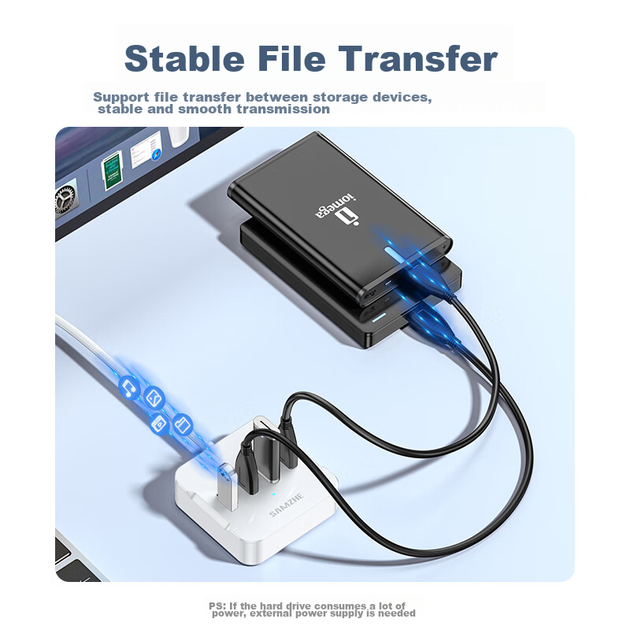 Концентратор USB SAMZHE 3.0 4 порти, 1.5м, HUB01 - зображення 8