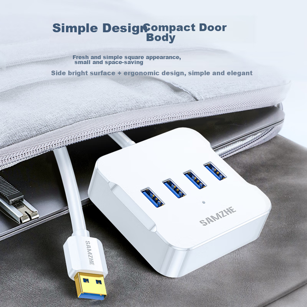 Концентратор USB SAMZHE 3.0 4 порти, 1.5м, HUB01 - зображення 9