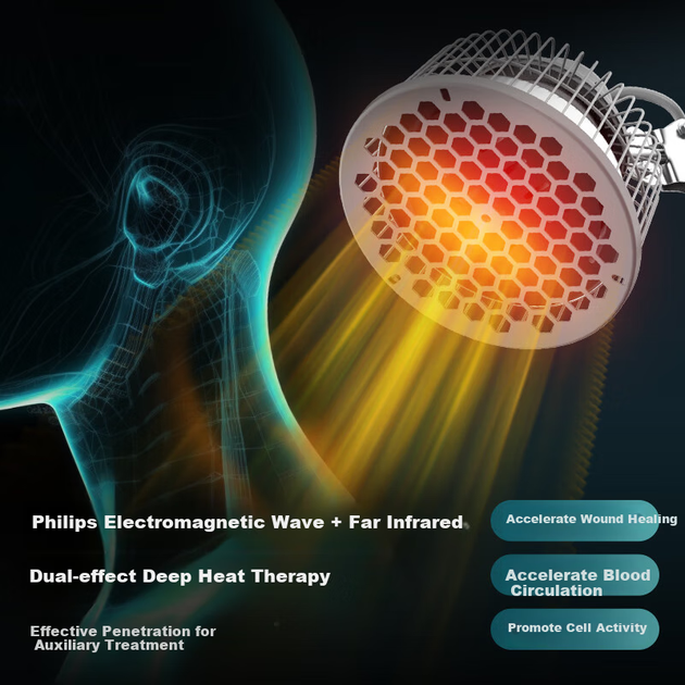 Лампа терапевтическая инфракрасная PHILIPS для обогрева красный свет подарочная - изображение 4