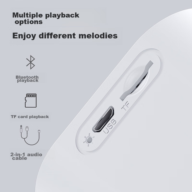 Портативна колонка Havit M3 Flagship з годинником-будильником White - зображення 5