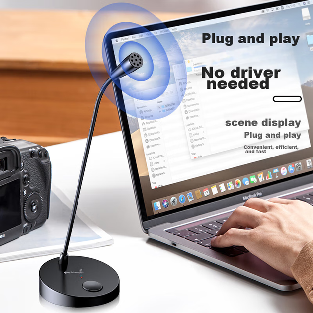 Микрофон Soaiy L28 USB проводной конденсаторный для записи/игр, с шумоподавлением - Фото 6 Микрофон Soaiy L28 USB проводной конденсаторный для записи/игр, с шумоподавлением - изображение 6
