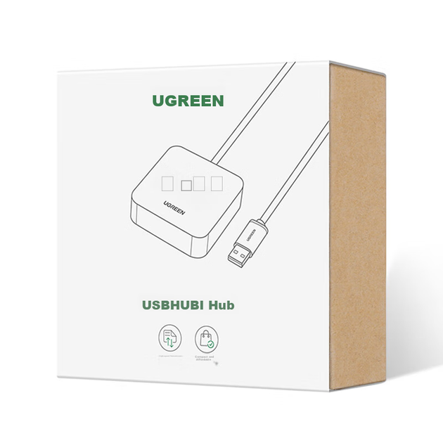 Хаб UGREEN USB 3.0, 4 порти, для ноутбука - зображення 12