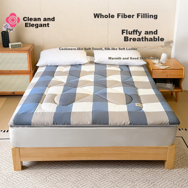 Наматрацник Grace Single Student Mattress Pad, складна студентська постільна білизна для двоярусних ліжок, 1,5-метрове ліжко, 150*200 см - Фото 6 Наматрацник Grace Single Student Mattress Pad, складна студентська постільна білизна для двоярусних ліжок, 1,5-метрове ліжко, 150*200 см - изображение 6