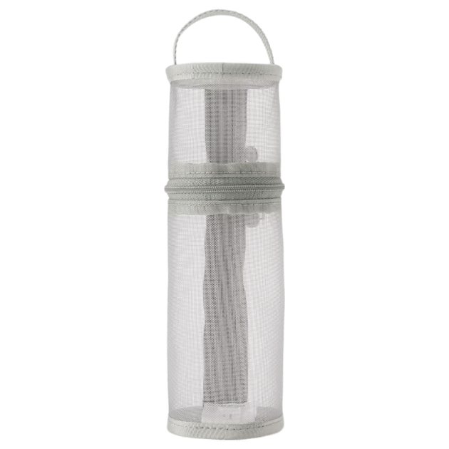 Пенал MUJI из нейлоновой сетки NDG08A3A серого цвета, можно использовать как в горизонтальном, так и в вертикальном положении. - изображение 2