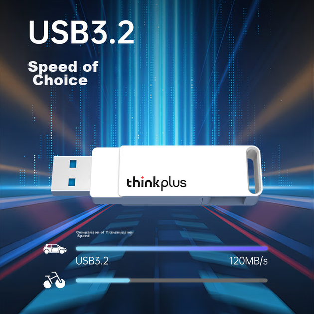 Флеш-накопитель Lenovo Thinkplus TU260 256 ГБ USB 3.2, металлический, Type-C - изображение 5