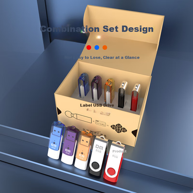 Флешка DM Daimai 8ГБ USB 2.0, набір 10 шт - зображення 6