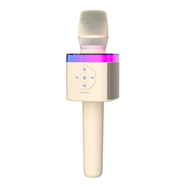 Микрофон-динамик Soaiy MC37 «все в одном» для детского караоке, домашний KTV Bluetooth-динамик, беспроводное устройство для пения дома, караоке, белый, в стиле «масляная краска». - изображение 12