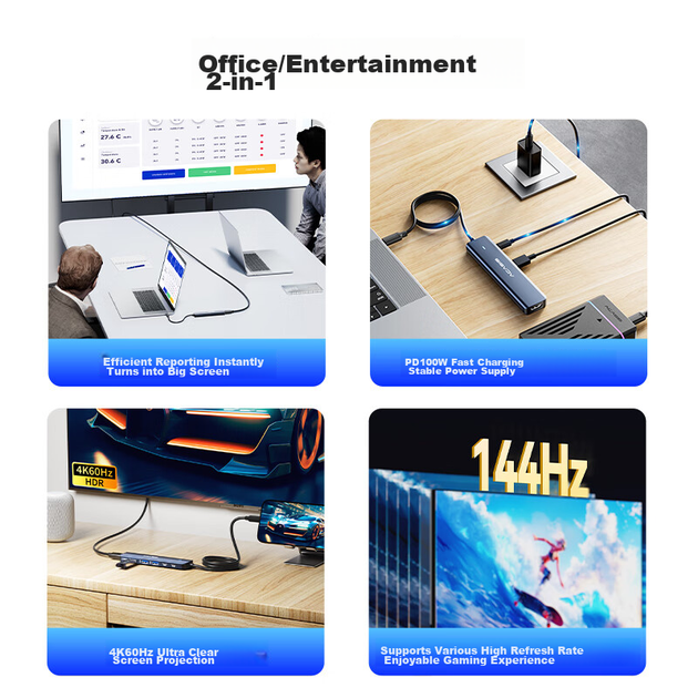 Док-станція Acasis Type-C - HDMI 4K DS-9901 - зображення 9
